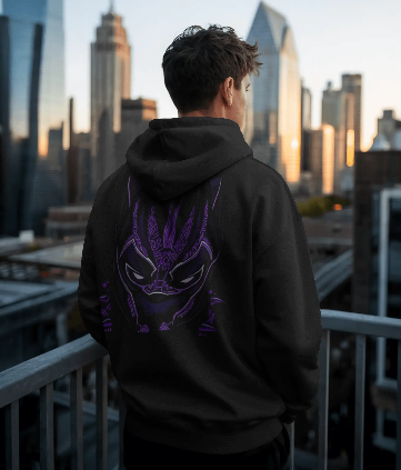 (MARVEL) Black-Panther Hoodie (Black)
