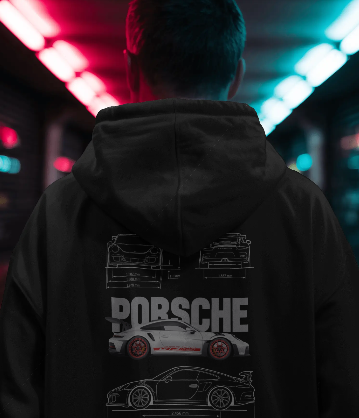 (PORCHE) 911 GT3 RS Hoodie (Black)