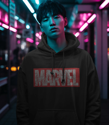 (MARVEL) Black-Panther Hoodie (Black)