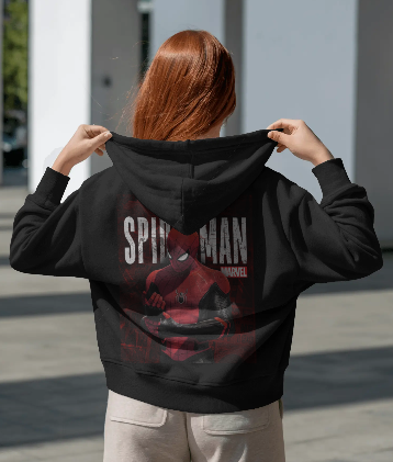 (MARVEL) Spider-Man Hoodie (Black)
