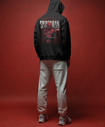 (MARVEL) Spider-Man Hoodie (Black)