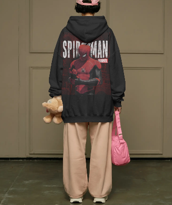 (MARVEL) Spider-Man Hoodie (Black)