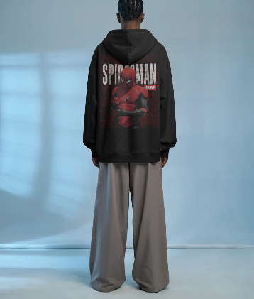 (MARVEL) Spider-Man Hoodie (Black)