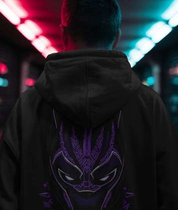 (MARVEL) Black-Panther Hoodie (Black)
