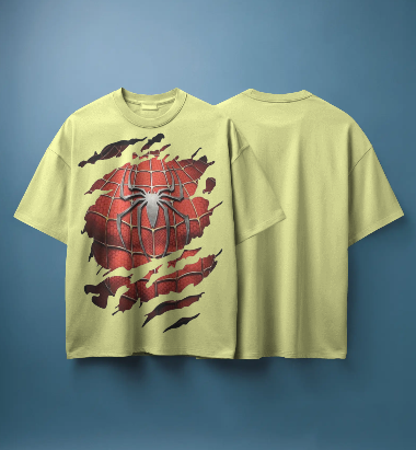 Spider Man's Chest Oversized T-Shirt