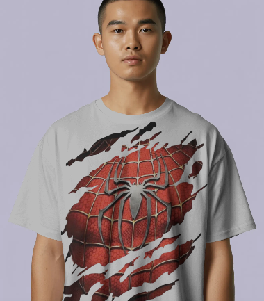 Spider Man's Chest Oversized T-Shirt