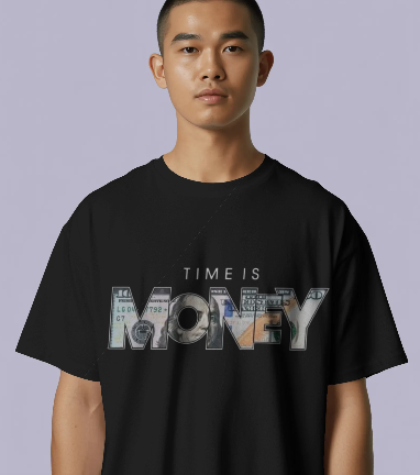 Time Is Money Oversized T-Shirt