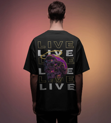 Live Skull Oversized T-Shirt